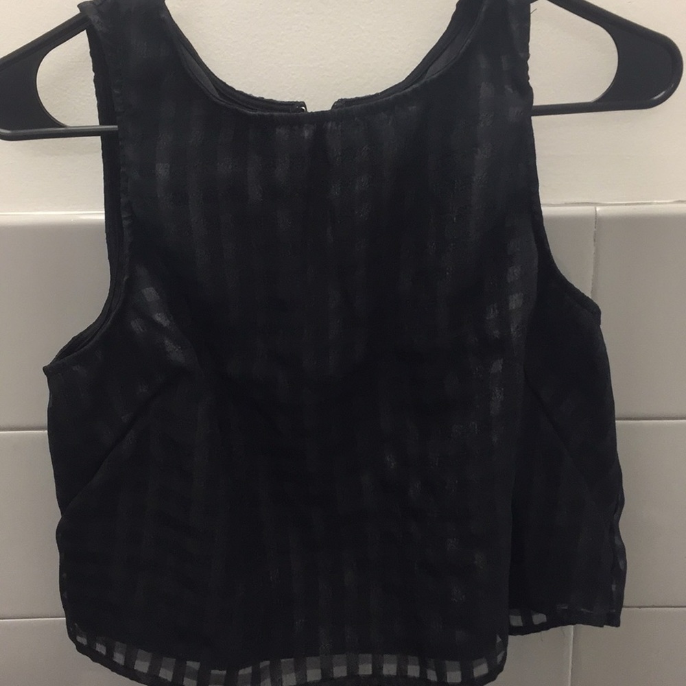 Black checkered top